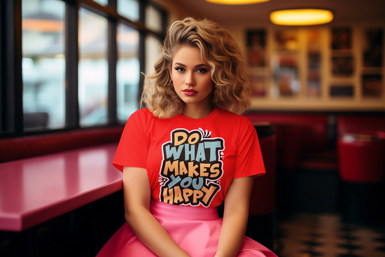 SCUBAAA - Women's Do What Makes You Happy Half Sleeve T-Shirt