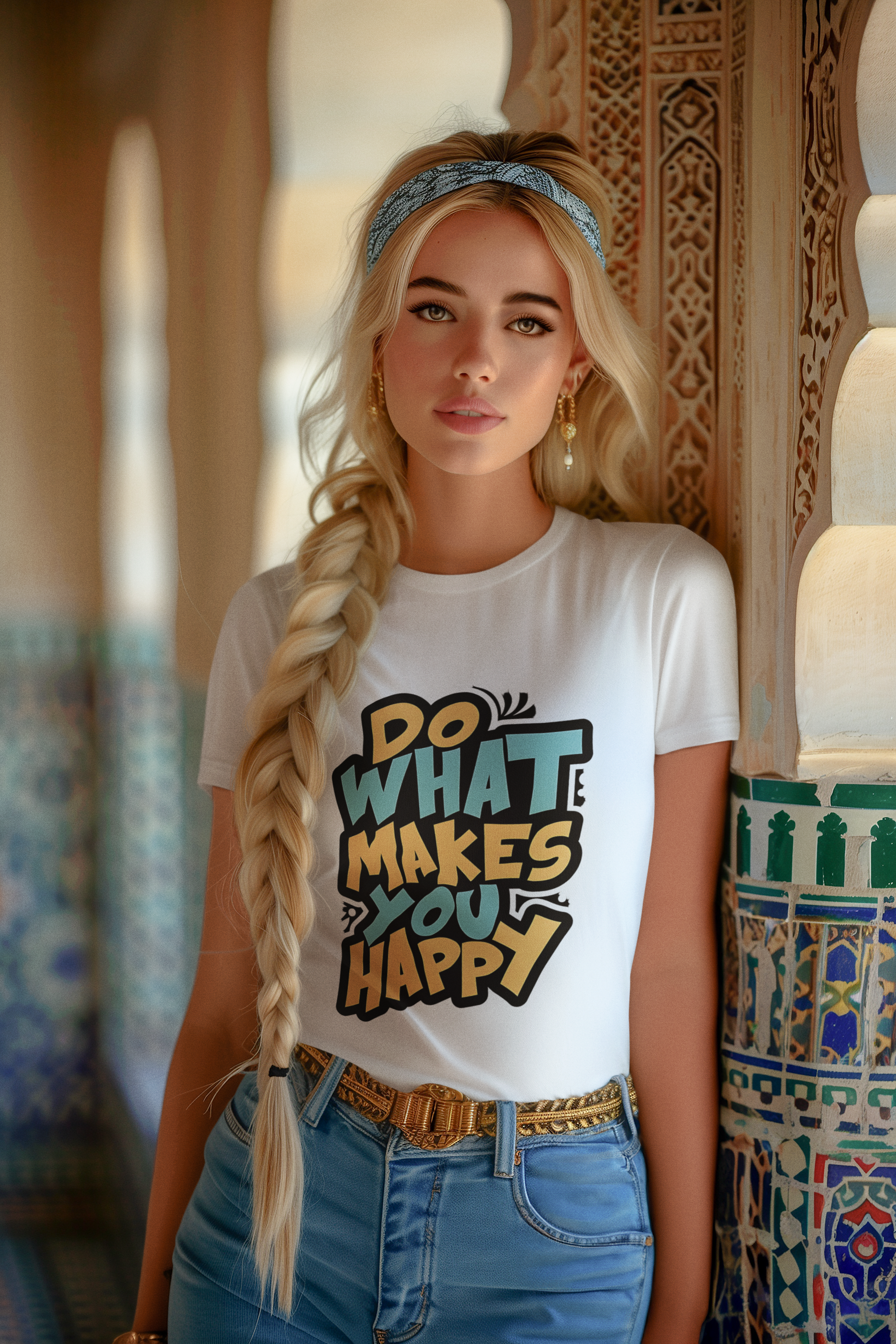 SCUBAAA - Women's Do What Makes You Happy Half Sleeve T-Shirt