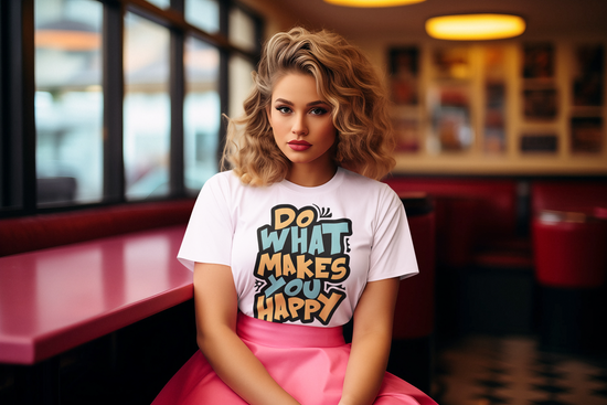 SCUBAAA - Women's Do What Makes You Happy Half Sleeve T-Shirt