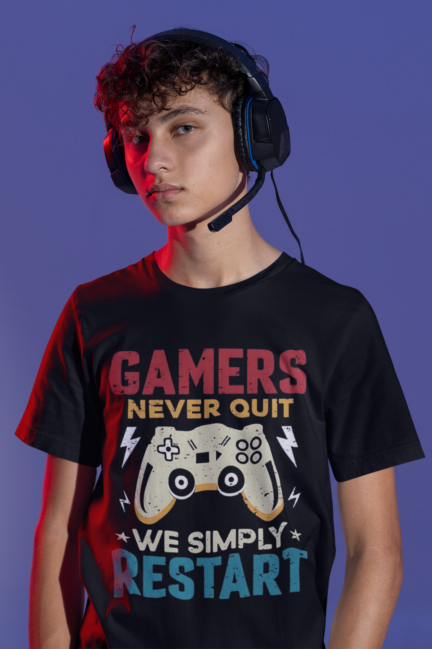 SCUBAAA Men's Gamers Half Sleeve T-Shirt