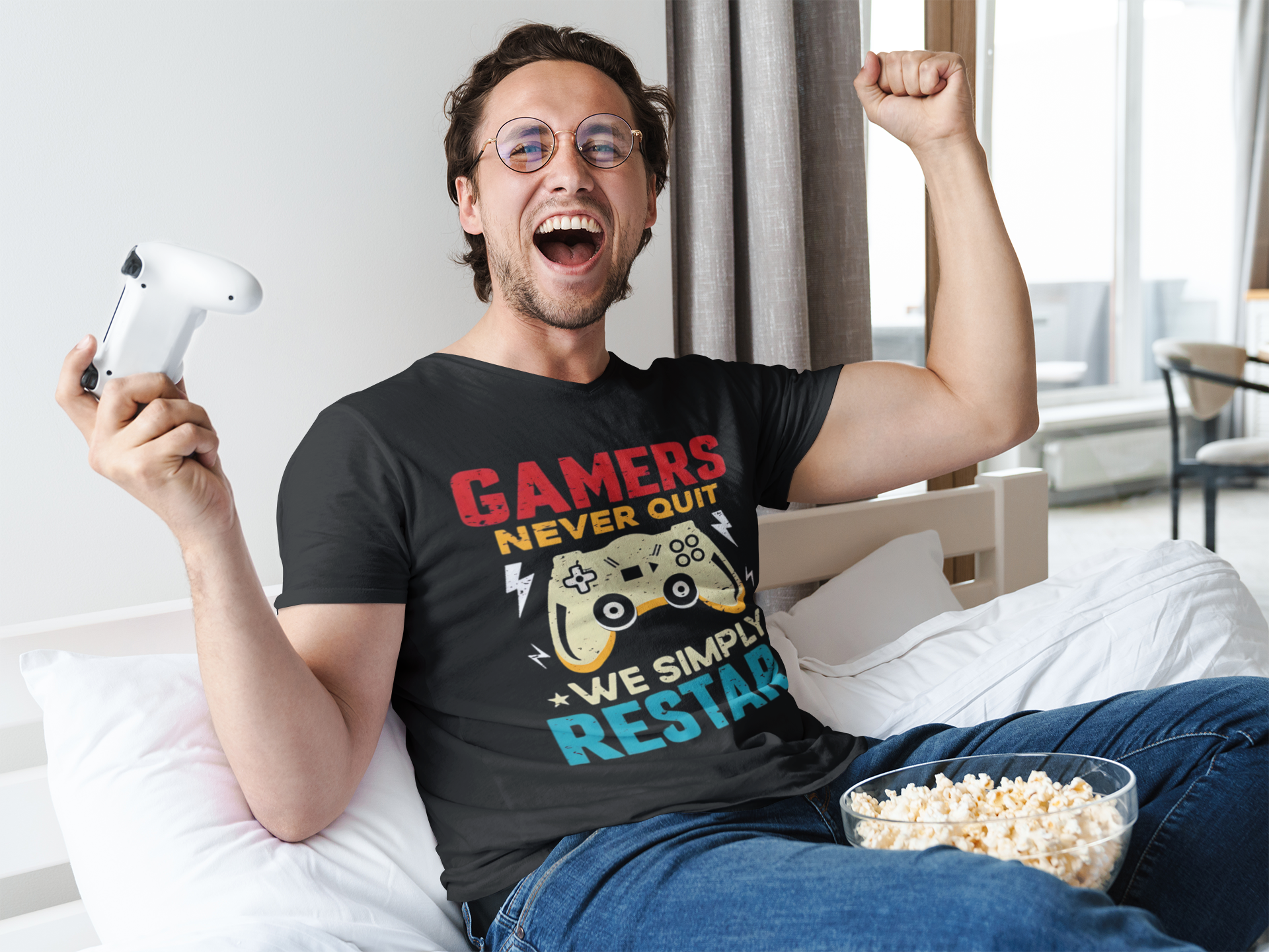 SCUBAAA Men's Gamers Half Sleeve T-Shirt