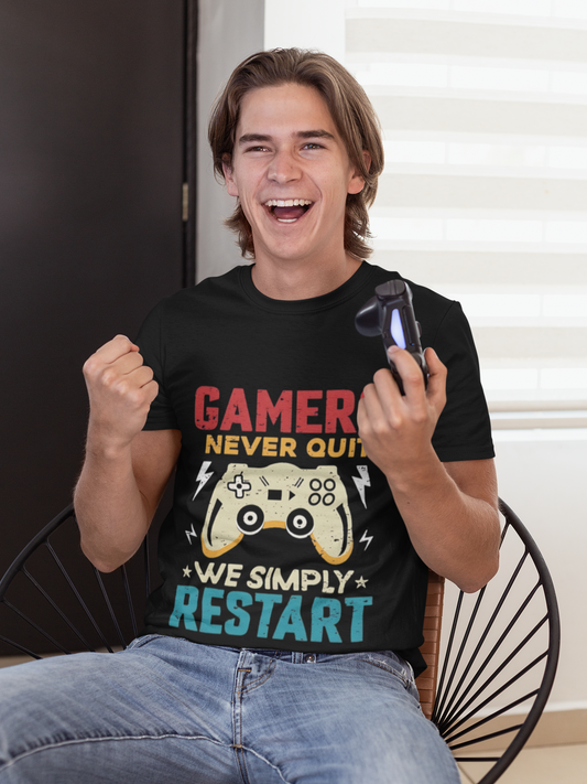 SCUBAAA Men's Gamers Half Sleeve T-Shirt