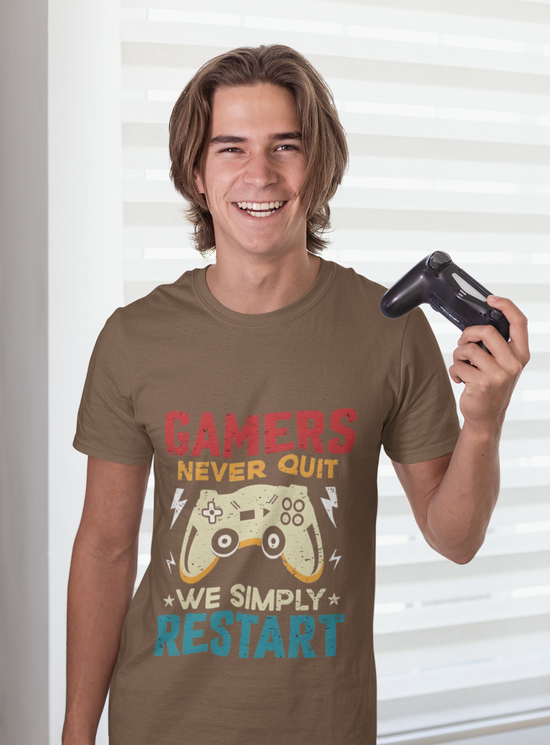 SCUBAAA Men's Gamers Half Sleeve T-Shirt