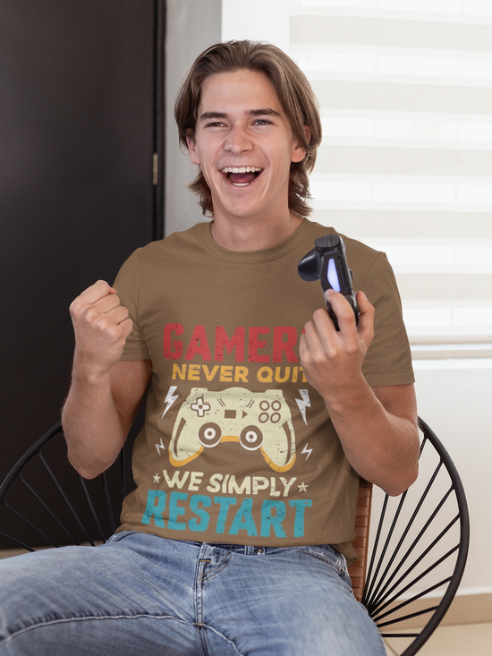 SCUBAAA Men's Gamers Half Sleeve T-Shirt