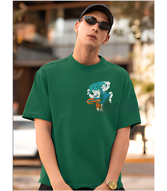 SCUBAAA Men's Brotherhood Goku X Vegeta Oversized Half Sleeve T-shirt