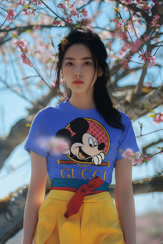 SCUBAAA Woman's Half Sleeve Mickey Mouse Regular Fit Tshirt