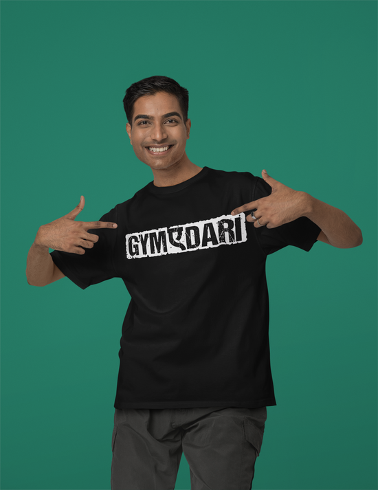 SCUBAAA Men's Gym-A-Dari Oversized Half Sleeve T-shirt