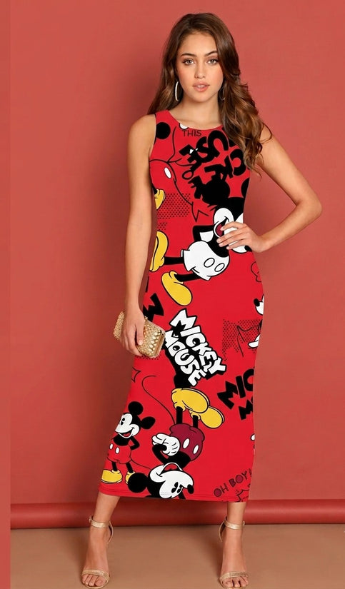 Micky Mouse Bodycon Dress
