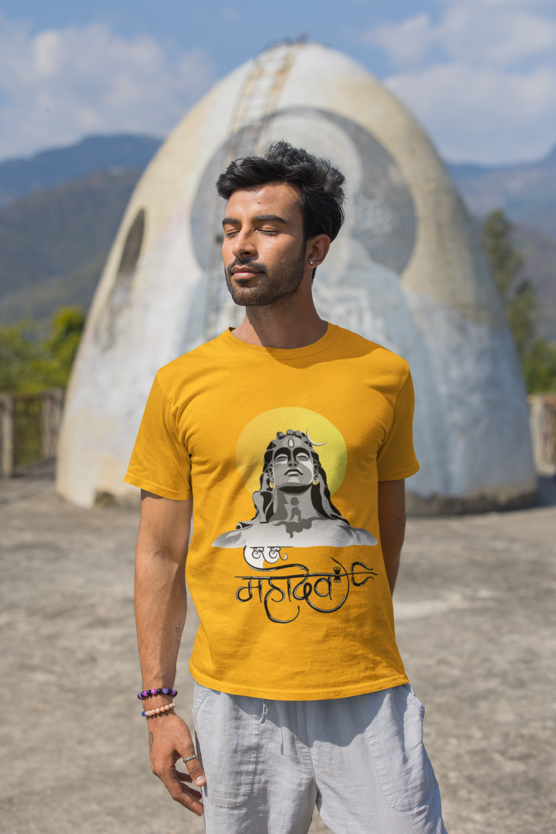 SCUBAAA ADIYOGI Men's Round Neck Classic T-Shirt