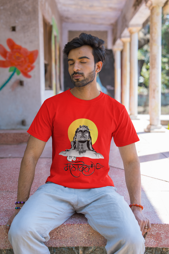 SCUBAAA ADIYOGI Men's Round Neck Classic T-Shirt