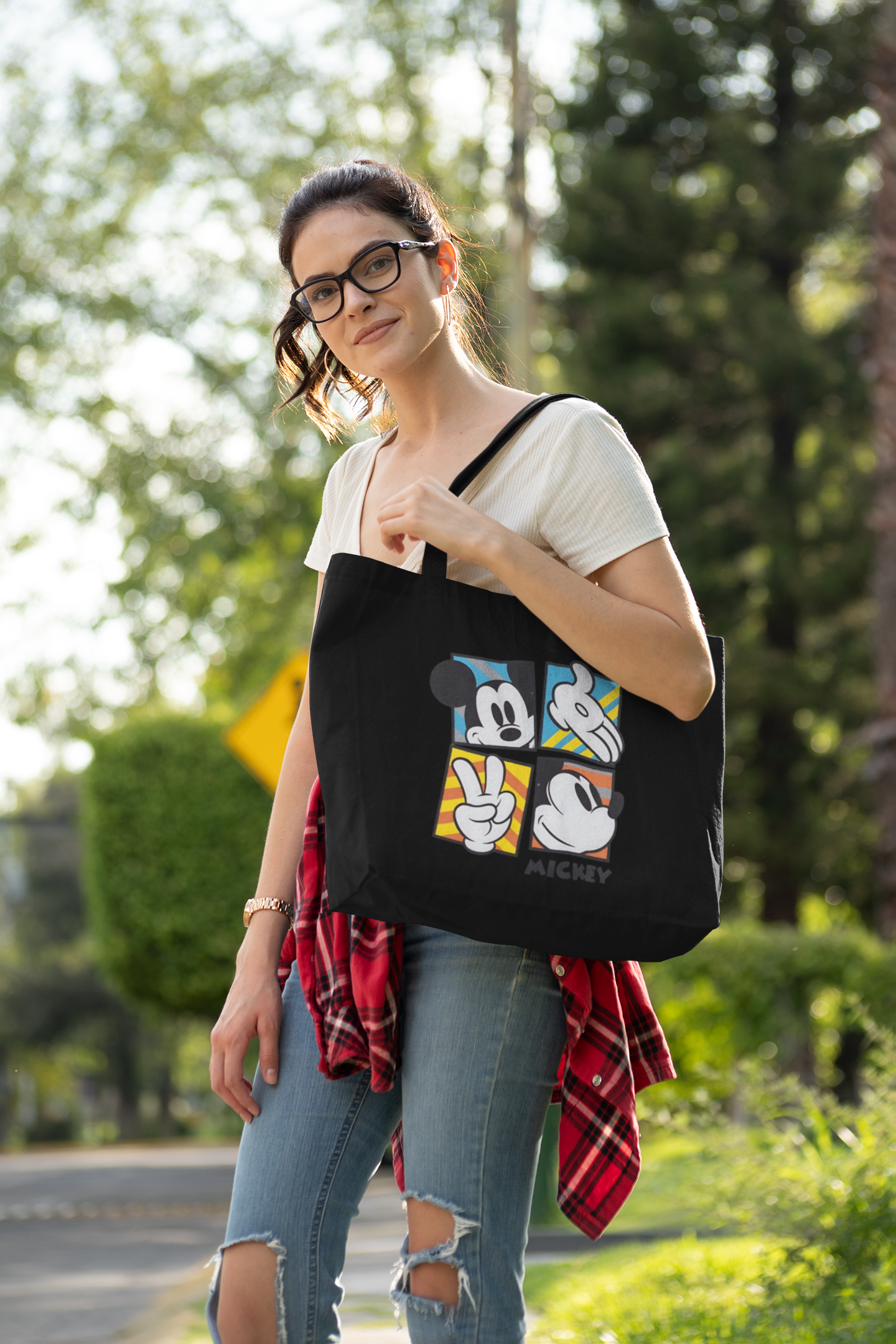 SCUBAAA Mickey Tote Zipper Bag