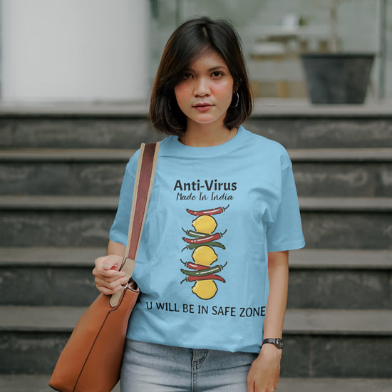 SCUBAAA Women's Nimbu-Mirchi: Guardian of Good Luck Oversized T-Shirt