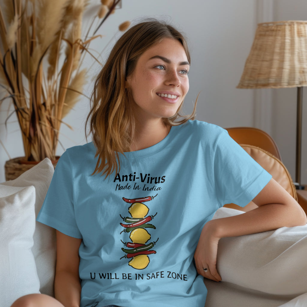 SCUBAAA Women's Nimbu-Mirchi: Guardian of Good Luck Oversized T-Shirt