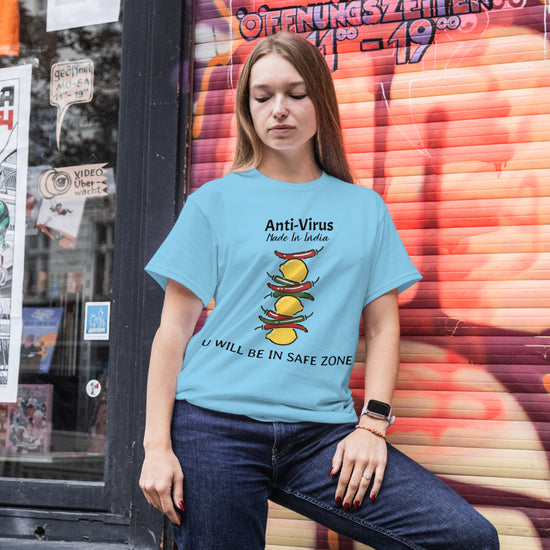 SCUBAAA Women's Nimbu-Mirchi: Guardian of Good Luck Oversized T-Shirt