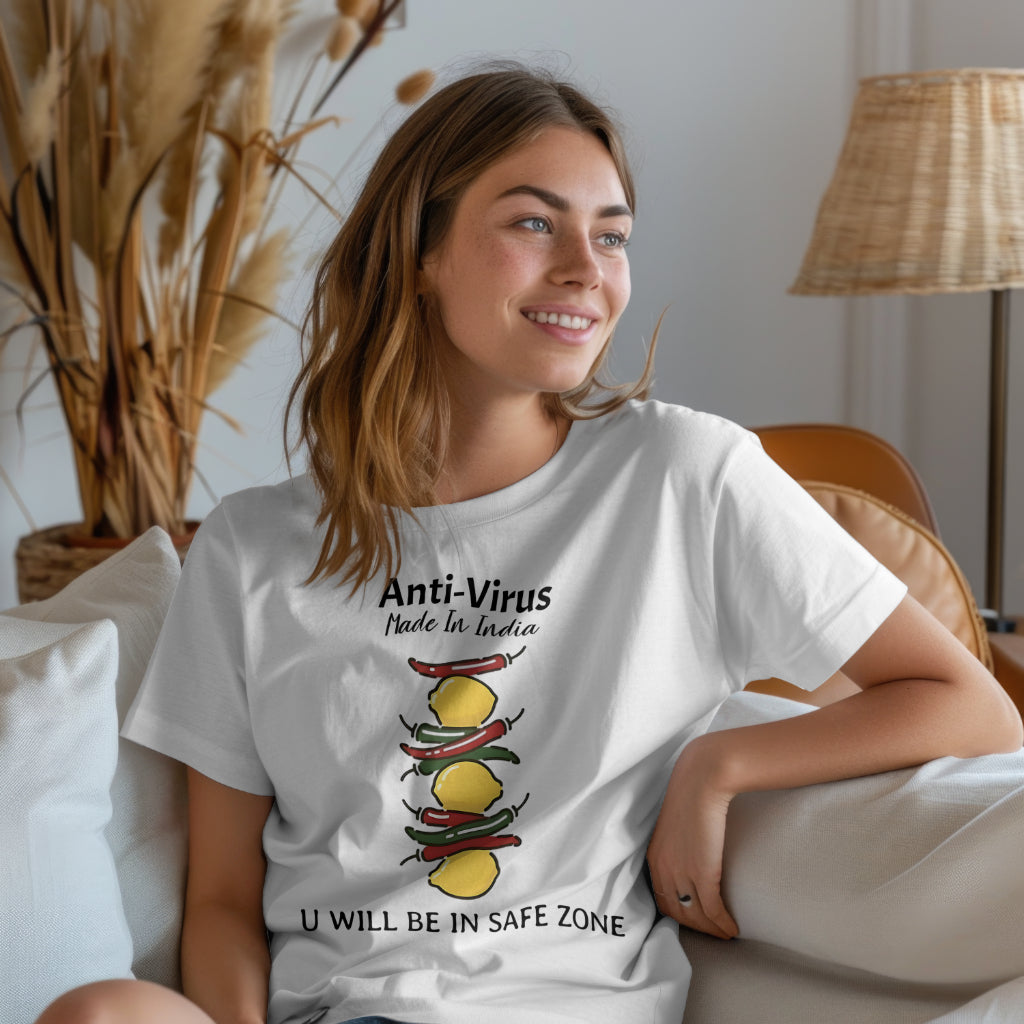 SCUBAAA Women's Nimbu-Mirchi: Guardian of Good Luck Oversized T-Shirt