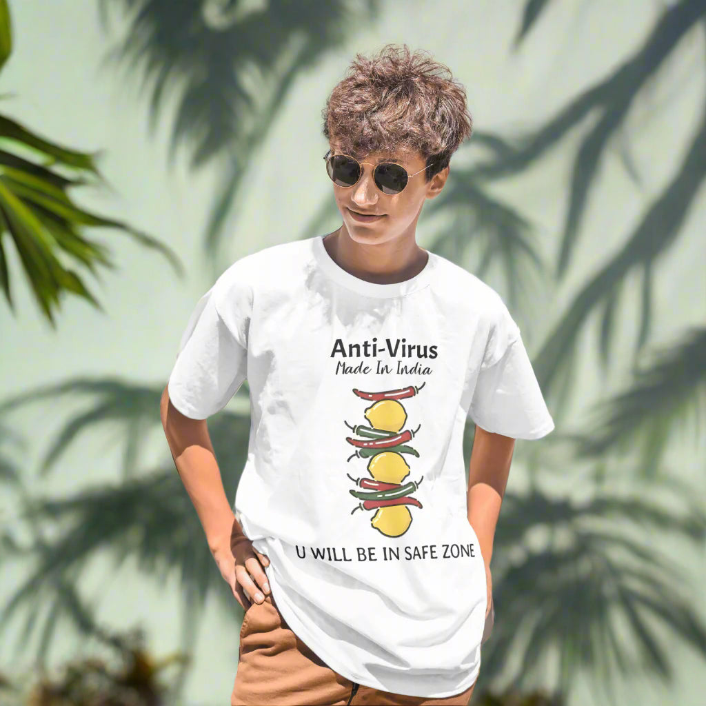 SCUBAAA Men's Lemon Aid Oversized Half Sleeve T-shirt