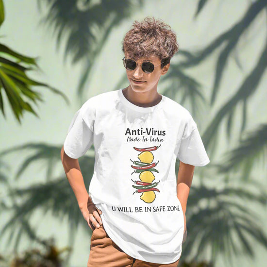 SCUBAAA Men's Lemon Aid Oversized Half Sleeve T-shirt