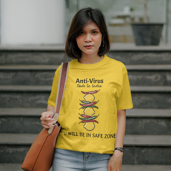 SCUBAAA Women's Nimbu-Mirchi: Guardian of Good Luck Oversized T-Shirt