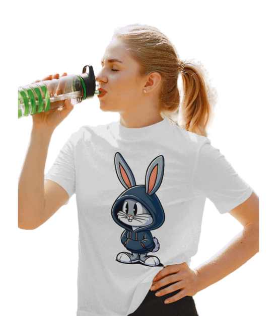 SCUBAAA Women's Baby Bunny Half Sleeve T-Shirt