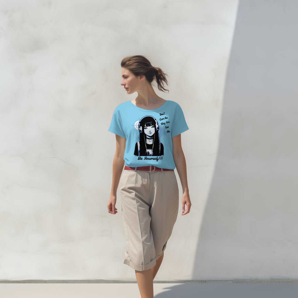 SCUBAAA Women's BE Yourself Half Sleeve Regular Fit T-shirt