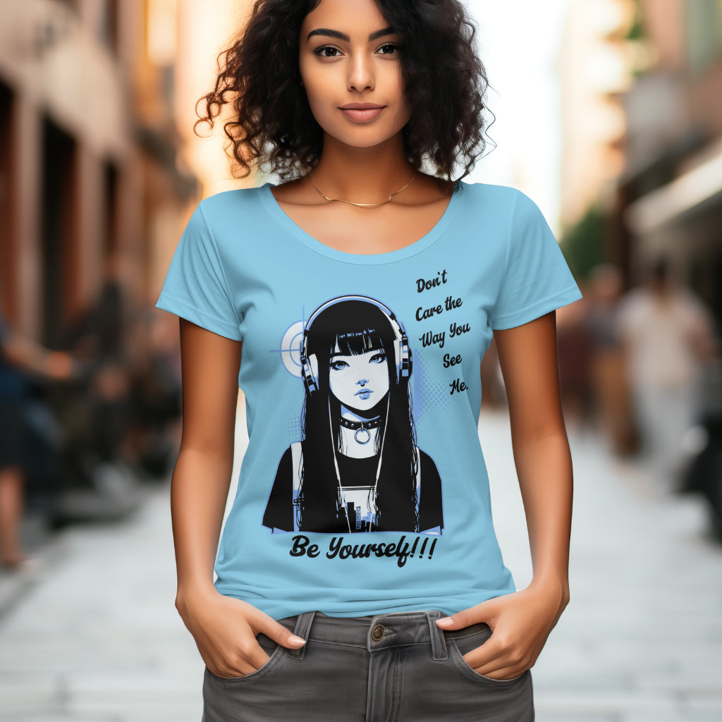 SCUBAAA Women's BE Yourself Half Sleeve Regular Fit T-shirt