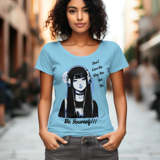 SCUBAAA Women's BE Yourself Half Sleeve Regular Fit T-shirt