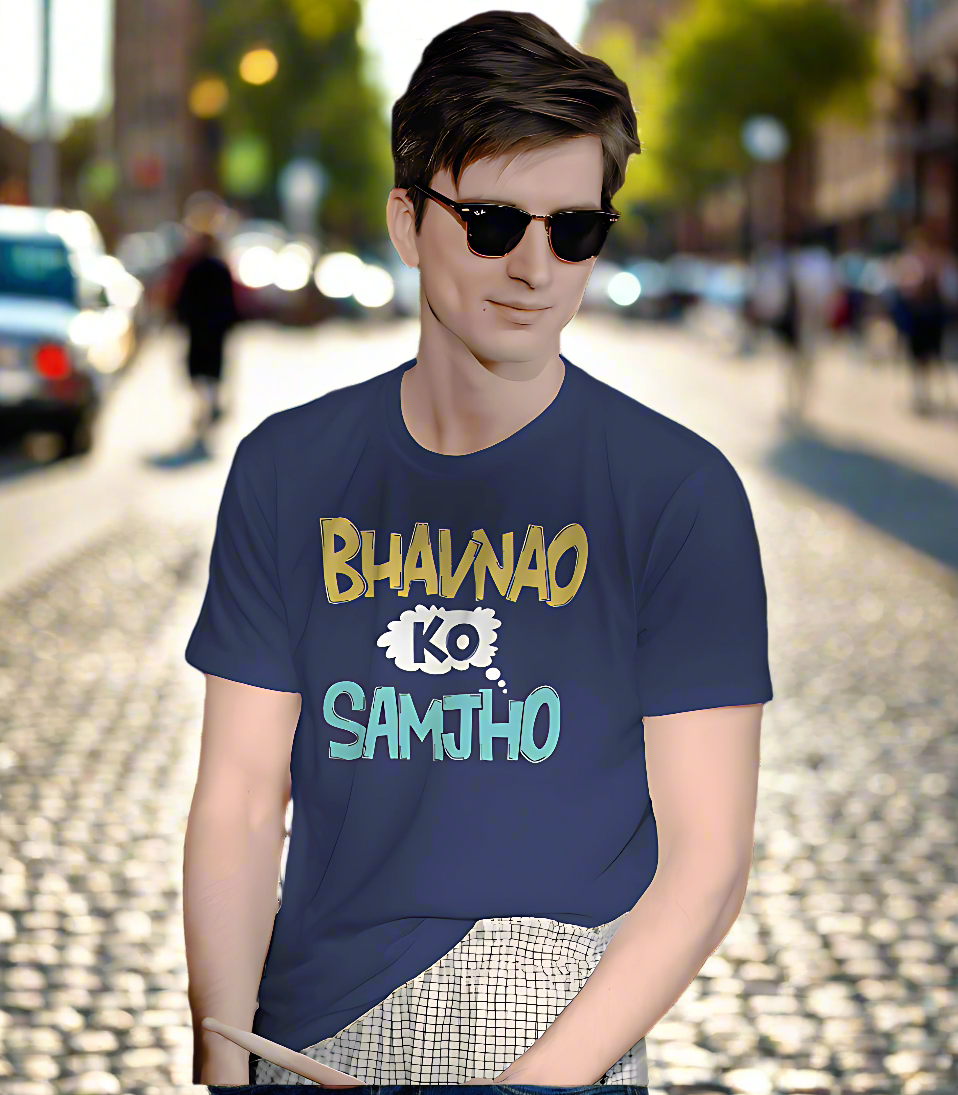 SCUBAAA Men's Bhavnao Ko Samjho Half Sleeve T-Shirt