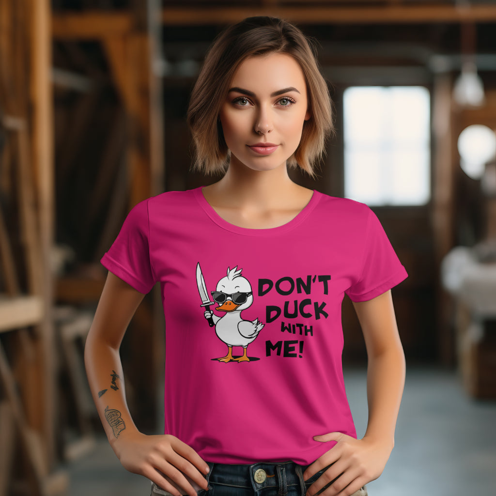 SCUBAAA  Women's Duck Half Sleeve Regular Fit T-shirt
