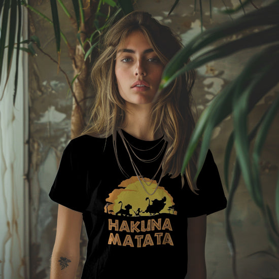 SCUBAAA Women's Hakuna Matata Half Sleeve Regular Fit T-shirt