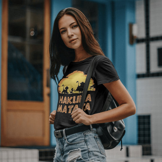 SCUBAAA Women's Hakuna Matata Half Sleeve Regular Fit T-shirt