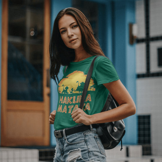 SCUBAAA Women's Hakuna Matata Half Sleeve Regular Fit T-shirt