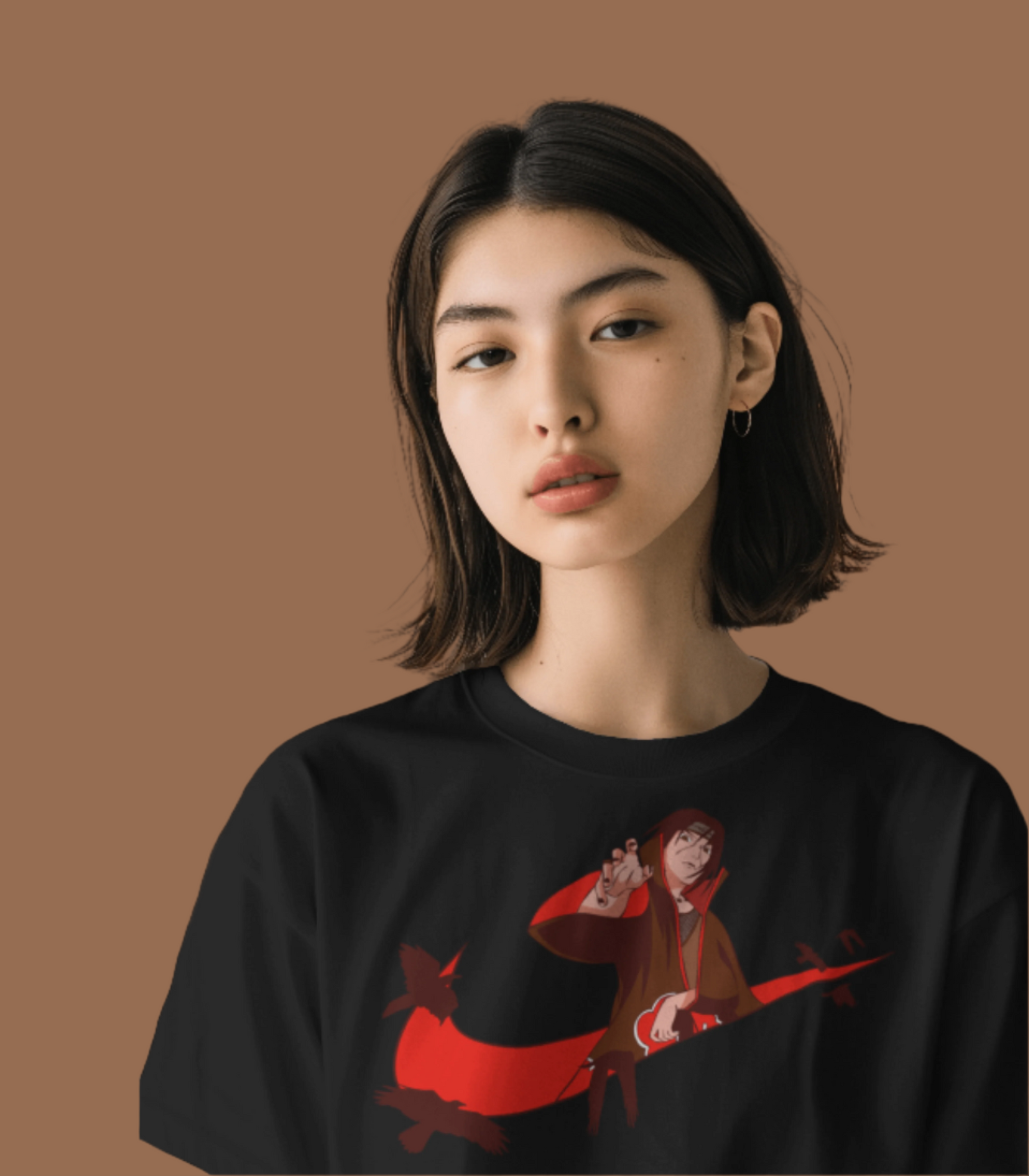 SCUBAAA Women's Itachi Uchiha Terry Oversized T-Shirt