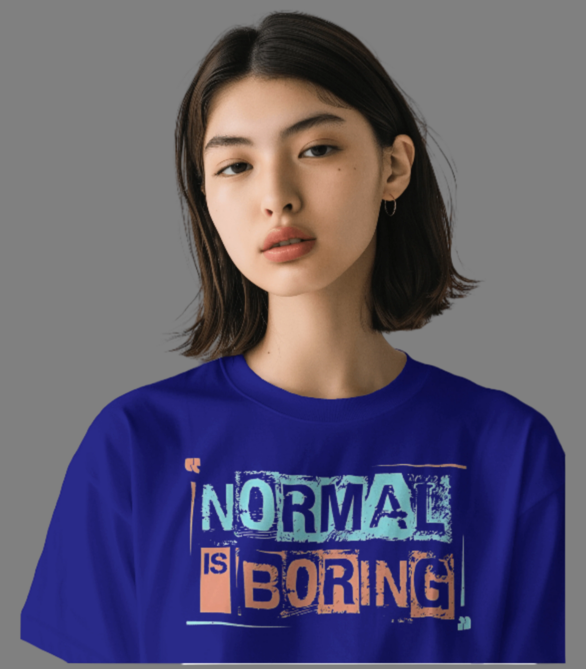 SCUBAAA Women's Normal is Boring – Embrace Uniqueness Oversized T-Shirt