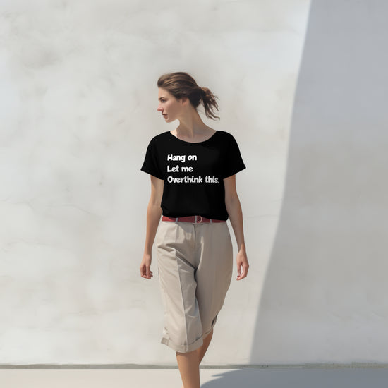 SCUBAAA Women's Overthinking in Progress Half Sleeve Regular Fit T-shirt