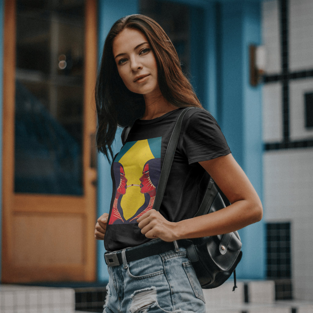 SCUBAAA Women's Smoke Half Sleeve Regular Fit T-shirt