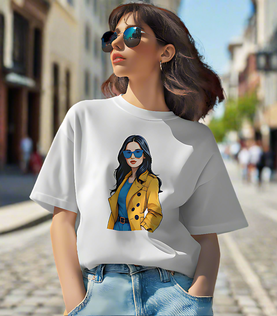 SCUBAAA Women's Bold & Chic: A Modern Fashion Statement Oversized T-Shirt