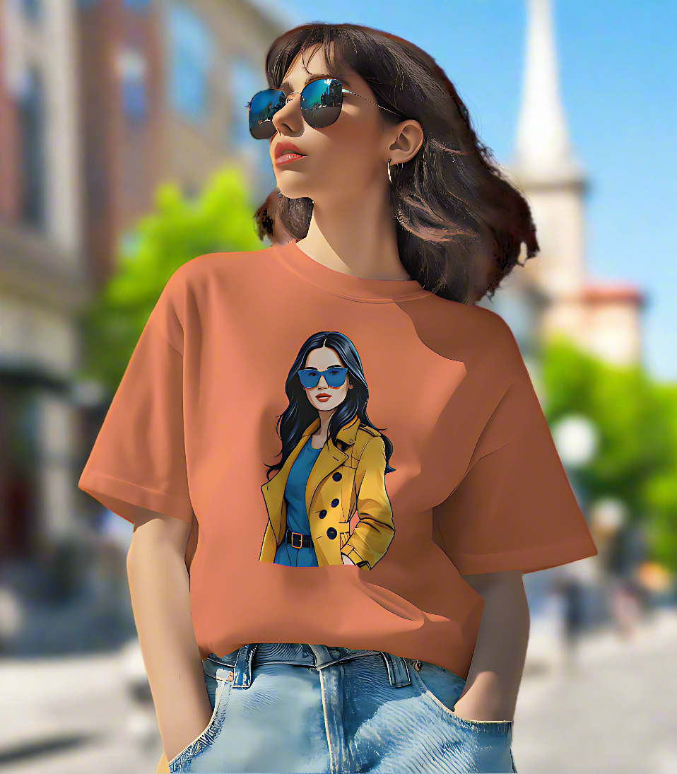 SCUBAAA Women's Bold & Chic: A Modern Fashion Statement Oversized T-Shirt