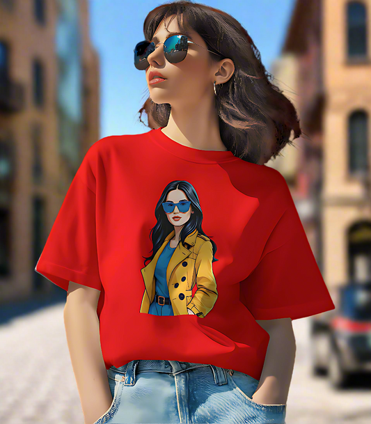 SCUBAAA Women's Bold & Chic: A Modern Fashion Statement Oversized T-Shirt