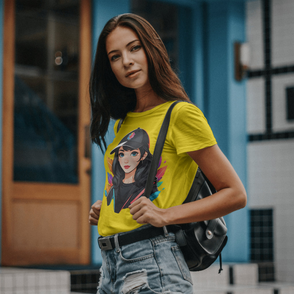 SCUBAAA Women's Vibrant Elegance: The Artistic Spirit Half Sleeve Regular Fit T-shirt