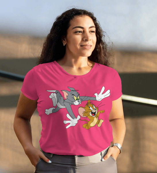 SCUBAAA Women's Tom & Jerry T-Shirt
