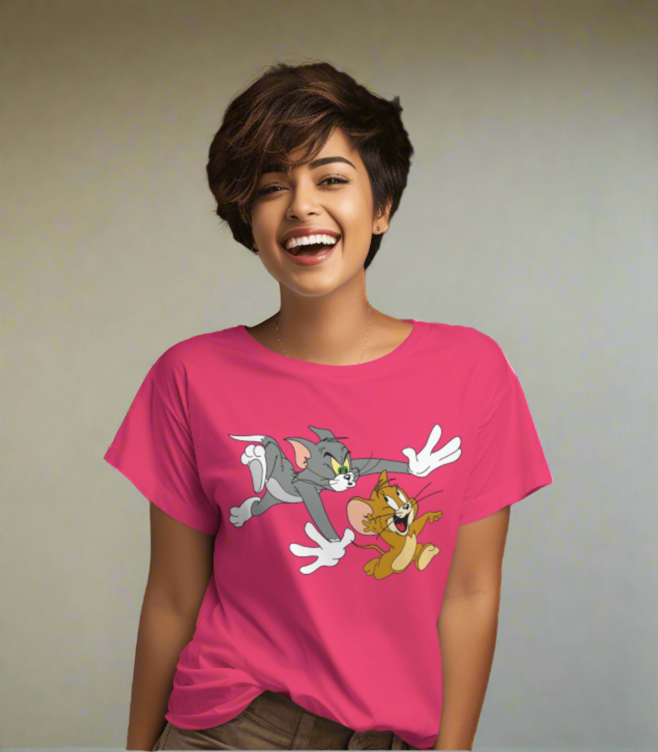 SCUBAAA Women's Tom & Jerry T-Shirt