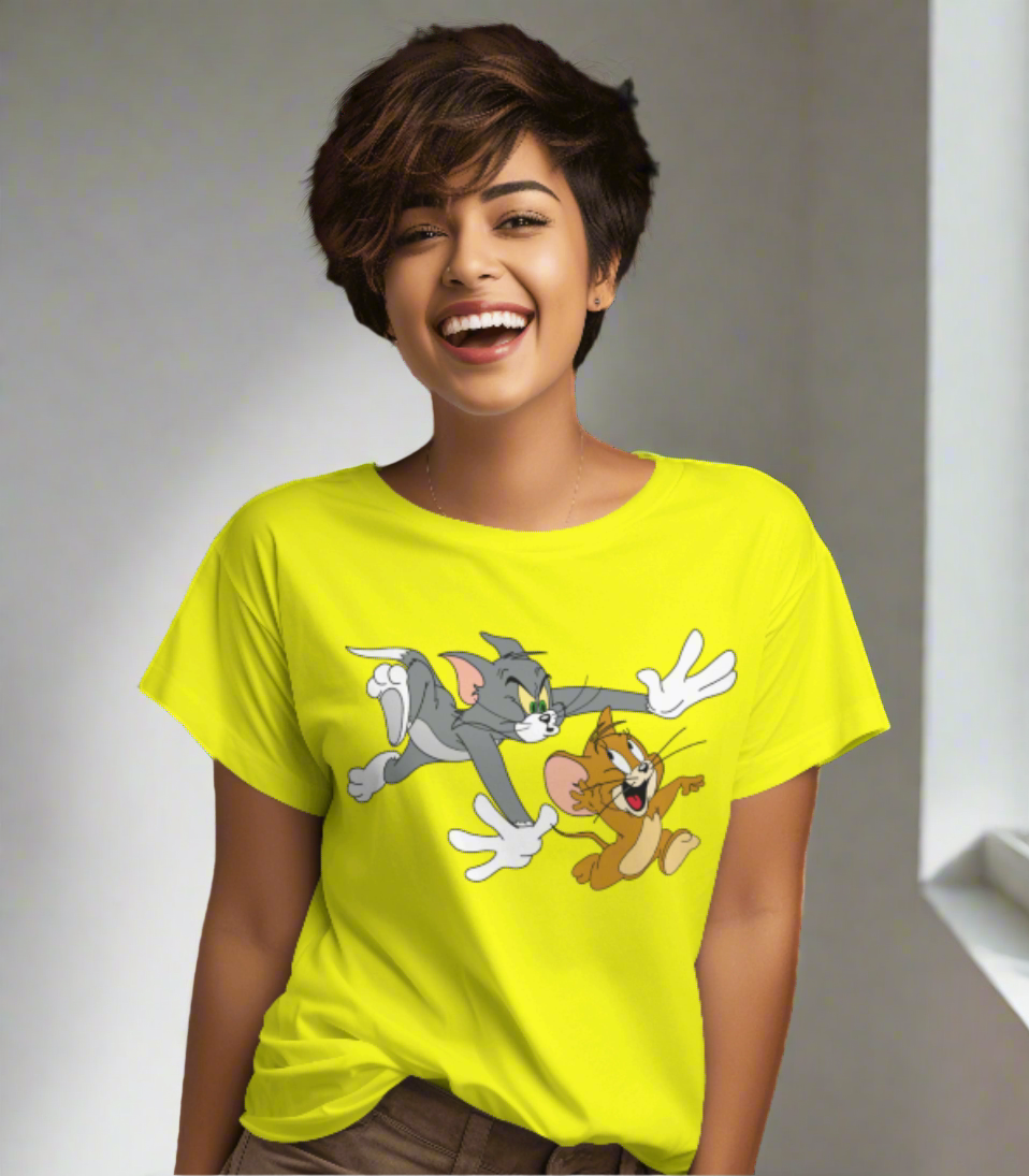 SCUBAAA Women's Tom & Jerry T-Shirt
