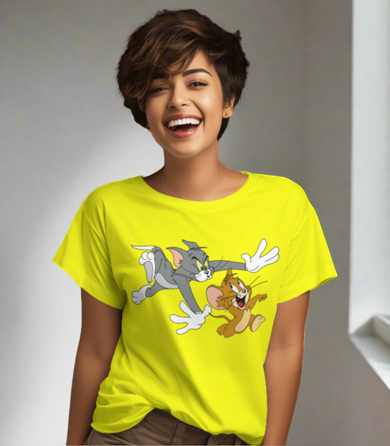 SCUBAAA Women's Tom & Jerry T-Shirt
