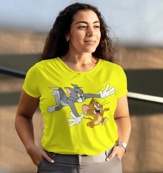 SCUBAAA Women's Tom & Jerry T-Shirt