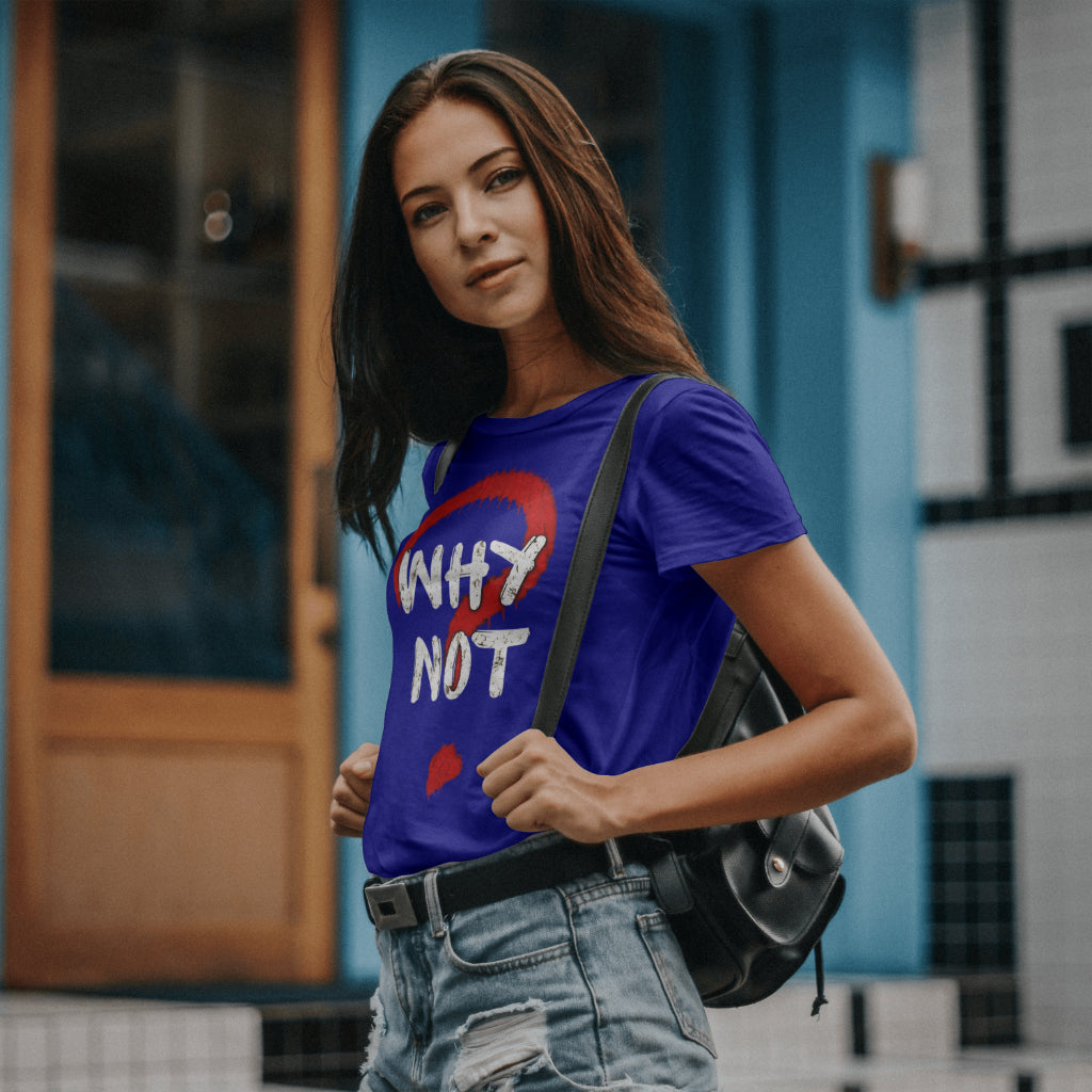 SCUBAAA Women's Why Not Half Sleeve T-Shirt