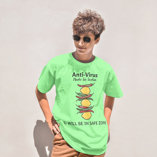 SCUBAAA Men's Lemon Aid Oversized Half Sleeve T-shirt