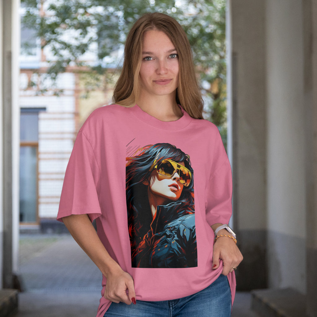 SCUBAAA Women's Fearless & Fierce Oversized Terry T-Shirt