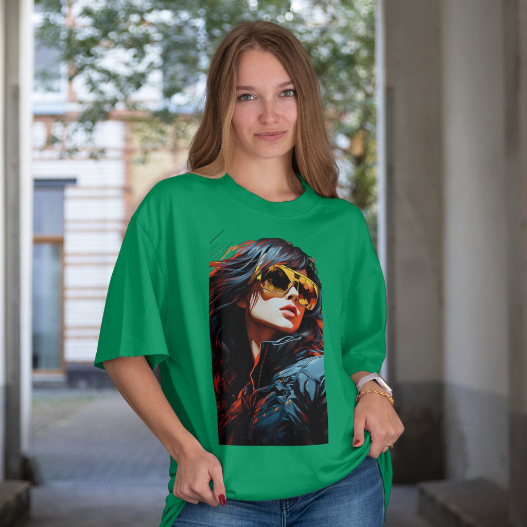 SCUBAAA Women's Fearless & Fierce Oversized Terry T-Shirt