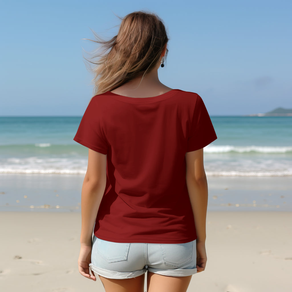 SCUBAAA Women's Stylish Serenity: A Modern Portrait Regular Fit T-shirt