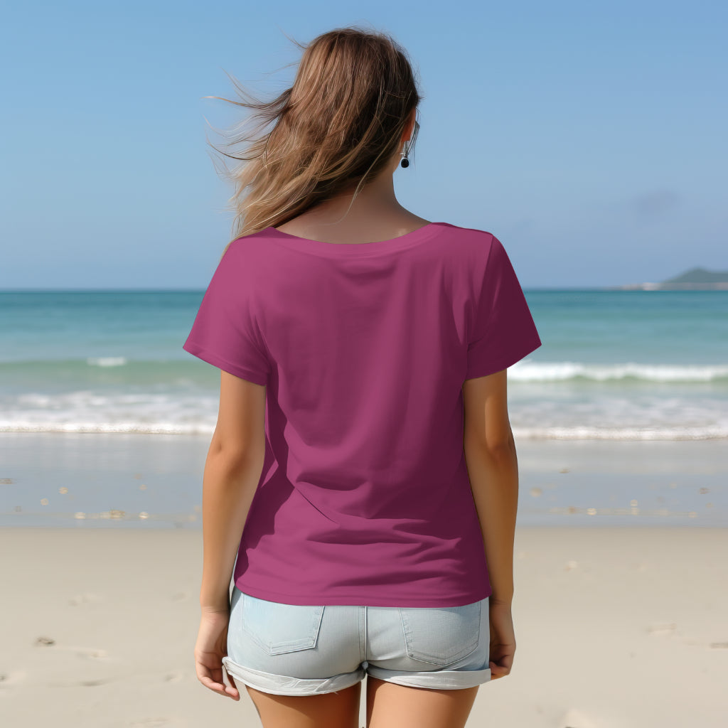 SCUBAAA Women's Stylish Serenity: A Modern Portrait Regular Fit T-shirt